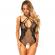 Leg Avenue Net and Lace Crothless Teddy Yksi Koko