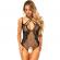 Leg Avenue Net and Lace Crothless Teddy One Size