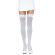 Leg Avenue Nylon Thigh Highs With Bow White / White