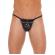 Mens Black G-String With Handcuff Pouch