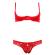 Red Lace Open Bra Set