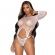 Leg Avenue Top Bodysuit With Thong Back One Size - Valkoinen