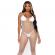 Leg Avenue Woven Twist Net Maxi Dress One Size White