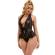 Queen Lingerie Deep V Backless Lace Teddy