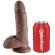 King Cock 7\" Cock Brown With Balls 17.8 CM