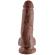 King Cock 8\" Cock Brown With Balls 20.3 CM