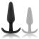 Black&silver - Kael Silicone Loop Anal Plug Size M