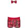Obsessive - Ms Merrilo Boxer Shorts & Bow Tie S/M