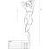 Passion - BS094 Bodystocking Musta One Size