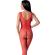 Passion - BS098 Bodystocking Punainen Yksi Koko