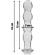 Nebula Series By Ibiza - Model 10 Dildo Borosilicate Glass 16.5 X 3.5 CM Clear