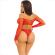 Leg Avenue - Body Crothless With Gloss Red
