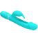 Pretty Love - Kampas Rabbit 3 In 1 Multifunction Vibrator With Tongue Aqua Green