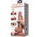 Pretty Love - Sliding Skin Series Realistic Dildo With Sliding Brown Skin Suction Cup 20.6 CM