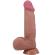 Pretty Love - Sliding Skin Series Realistic Dildo With Sliding Brown Skin Suction Cup 20.6 CM