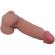 Pretty Love - Sliding Skin Series Realistic Dildo With Sliding Brown Skin Suction Cup 20.6 CM