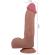 Pretty Love - Sliding Skin Series Realistic Dildo With Sliding Skin Suction Cup Brown 23.4 CM