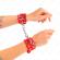 Kink - Wristbands With Double Line of Adjustable Studs Red