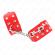 Kink - Wristbands With Double Line of Adjustable Studs Red