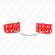 Kink - Wristbands With Double Line of Adjustable Studs Red