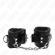Kink - Fur Lined Wrist Restraints Black With Black Belt Adjustable 17-29 CM X 6 CM