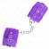 Kink - Premium Fur Lined Wrist Restraints Purple With Purple Belt Adjustable 17-29 CM X 6 CM