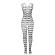 Subblime - 951696 Fishnet Crotchless Bodystocking With Straps On The Shoulders Black One Size