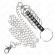 Kink - 7 Metallista Penisrengasta 3,8 CM - 5 CM Yhdistetty Nahalla ja Metalliketjulla 100 CM