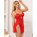 Subblime - 954208 Lace Babydoll With Adjustable Straps Red S/M