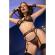 Chilirose - Cr 4838 Wildcat Set Handcuffs + Bra + Stockings + Thong Leopard M