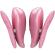 Pretty Love - Cailey Nipple Clamps 10 Vibrations Remote Control Pink