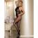 Subblime - 951801 Fishnet and Lace Crotchless Bodystocking With High Neck Black One Size