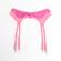 Subblime - 955359 Set of Bra With Lace and Garter Links Pink and Purple S/M