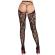 Leg Avenue - Rose Lace Stockings With Open Back Black