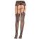 Leg Avenue - Lace Stockings With Cross and Garter Belt Black