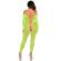 Leg Avenue - Crotchless Bodystocking Exotic Snake Lace Neon Green