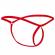 Mob - Red Tear-Shaped Thong Size S/M