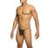 Mob - Transparent T-Shaped Thong Black Size L/XL
