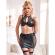 Subblime - 957582 Leather Bra and Skirt Set Black