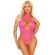 Leg Avenue - Body Pink Pitsi Cross Neck Yksi Koko