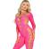 Leg Avenue - Pink Open Back Bodystocking Yksi Koko