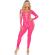 Leg Avenue - Pink Open Back Bodystocking Yksi Koko