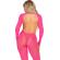 Leg Avenue - Pink Open Back Bodystocking Yksi Koko