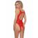 Passion - BS112 Bodystocking Punainen Pitsi