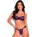 Passion - Tivolea Rintaliivit + Stringit Setti Violet L/XL