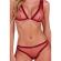 Passion - Belissana Rintaliivi + Stringit Setti Burgundy S/M