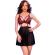 Chilirose - Cr 4869 Babydoll MUSTA/PUNAINEN