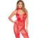 Leg Avenue - 89336 Haaraton Bodystocking Punainen - One Size