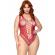 Leg Avenue - 81641X Saumaton Bodysuit Viininpunainen Koko 1X/2X