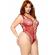 Leg Avenue - 81641X Saumaton Bodysuit Viininpunainen Koko 1X/2X